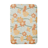1970かわいらし年代のレトロな消音の花 バスマット (正面縦)