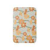 1970かわいらし年代のレトロな消音の花 バスマット (正面縦)