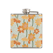 1970かわいらし年代のレトロな消音の花 フラスク (裏面)