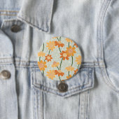 1970かわいらし年代のレトロな消音の花 缶バッジ (インサイチュ)