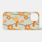 1970かわいらし年代のレトロな消音の花 Case-Mate iPhoneケース (裏面 (横))