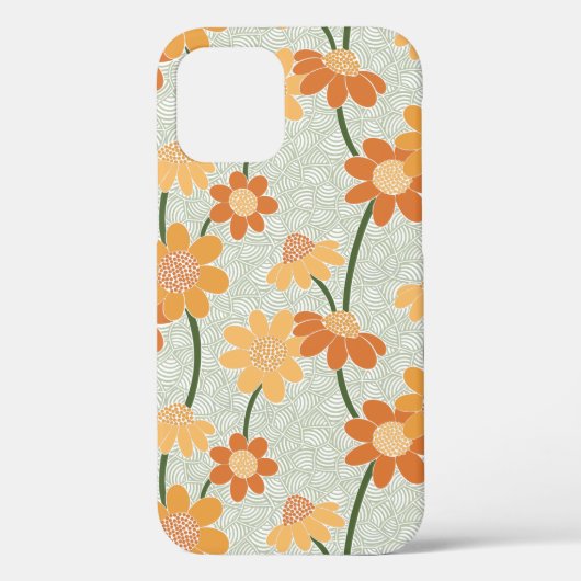 1970かわいらし年代のレトロな消音の花 Case-Mate iPhoneケース (裏面)