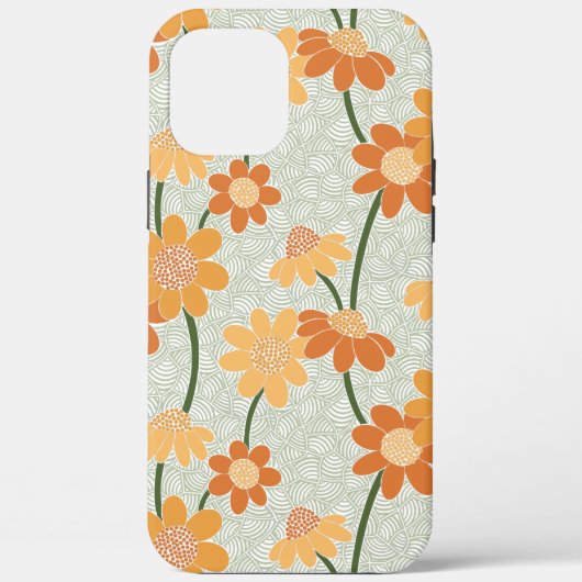 1970かわいらし年代のレトロな消音の花 Case-Mate iPhoneケース (裏面)
