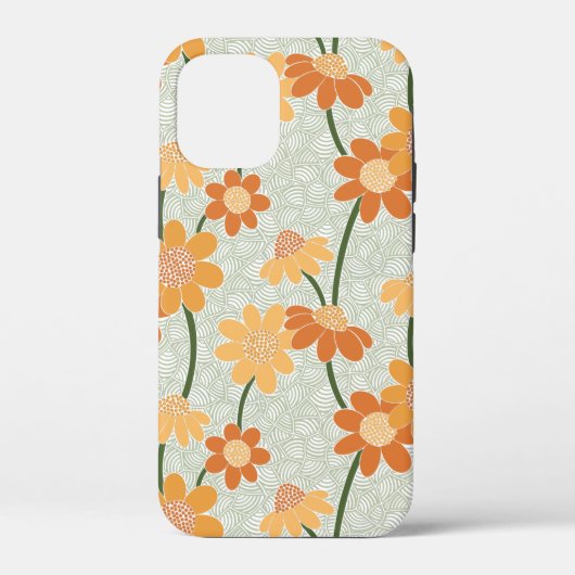1970かわいらし年代のレトロな消音の花 Case-Mate iPhoneケース (裏面)