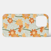 1970かわいらし年代のレトロな消音の花 Case-Mate iPhoneケース (裏面 (横))