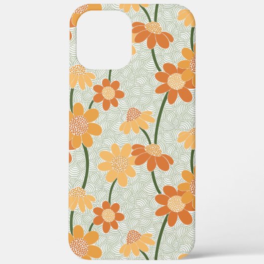 1970かわいらし年代のレトロな消音の花 Case-Mate iPhoneケース (裏面)