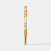 1970かわいらし年代のレトロな消音の花 iPhoneケース (左側面)