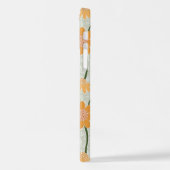 1970かわいらし年代のレトロな消音の花 iPhoneケース (左側面)