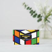 1970のパズルデザイン、レトロスタイル 名刺 (スタンド正面)