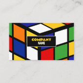 1970のパズルデザイン、レトロスタイル 名刺 (正面)