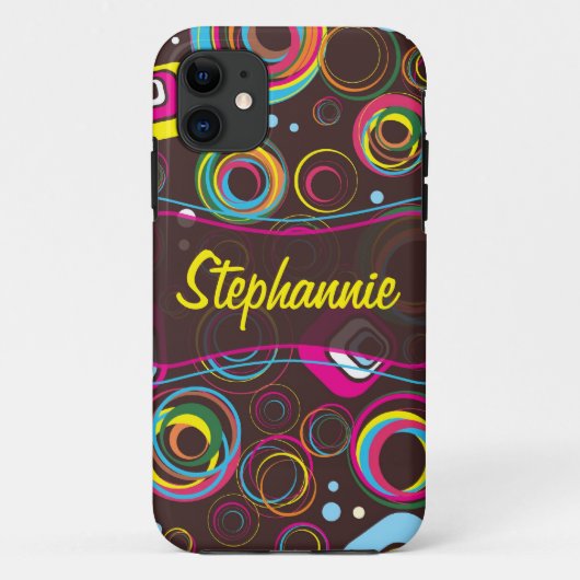 1970のレトロサークルメイトID™ iPhone 5ケース Case-Mate iPhoneケース (裏面)