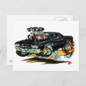 1970エルカミノブラックトラック ポストカード (正面/裏面)