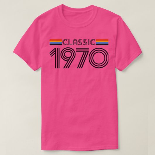 1970クラシックヴィンテージレトロ誕生日デザイン1 Tシャツ (デザイン正面)