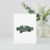 1970コルベットのスポーツカー:グリーン仕上げ ポストカード (スタンド正面)