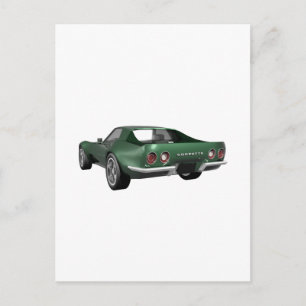 1970コルベットのスポーツカー:グリーン仕上げ ポストカード