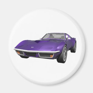 1970コルベットのスポーツカー:パープル仕上げ: マグネット