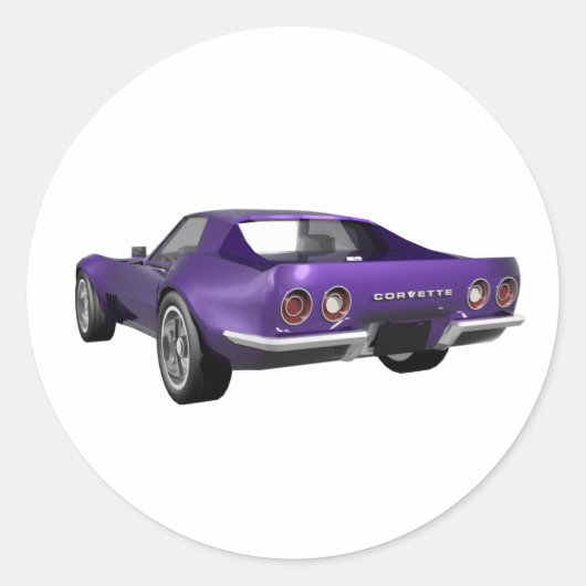 1970コルベットのスポーツカー:パープル仕上げ: ラウンドシール (正面)