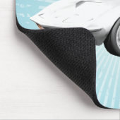 1970コルベットのスポーツカー：ホワイト仕上げ：マウスパッド マウスパッド (コーナー)