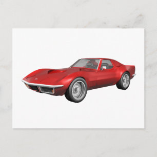 1970コルベットのスポーツカー:赤仕上げ ポストカード