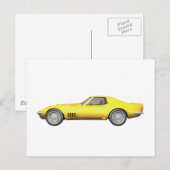 1970コルベットのスポーツカー:黄仕上げ ポストカード (正面/裏面)