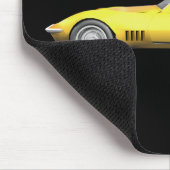 1970コルベットのスポーツカー:黄仕上げ マウスパッド (コーナー)