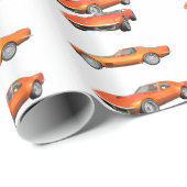 1970コルベット：オレンジ仕上げ ラッピングペーパー (ロールコーナー)