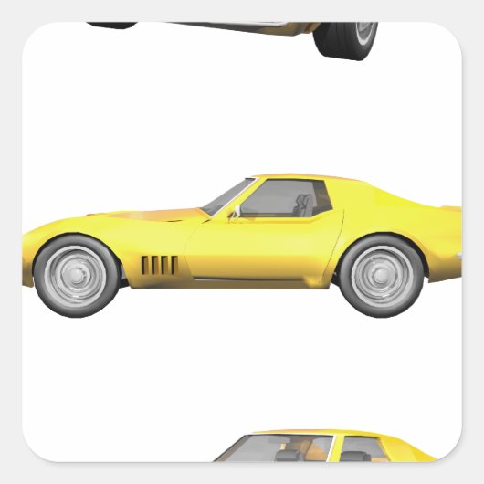 1970コルベット:黄仕上げ: スクエアシール (正面)