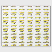 1970コルベット：黄仕上げ： ラッピングペーパー (フラット)