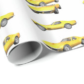 1970コルベット：黄仕上げ： ラッピングペーパー (ロールコーナー)