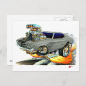 1970シヴェレグレイ – ブラックカー ポストカード (正面/裏面)