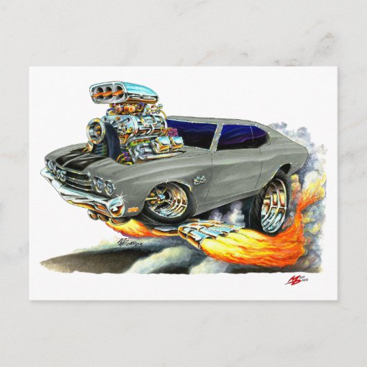 1970シヴェレグレイ – ブラックカー ポストカード (正面)