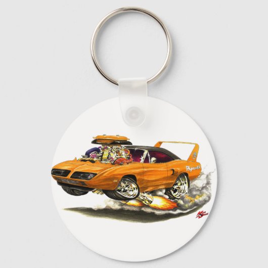 1970スーパーバードオレンジカー キーホルダー (正面)