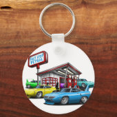 1970スーパーバードガソリンスタンド キーホルダー (正面)