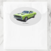 1970ダスター楕円ステッカー 楕円形シール (バッグ)