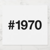1970ハッシュタグ55年誕生日記念日 スパークリングワインラベル (シングルラベル)