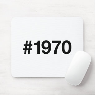 1970ハッシュタグ55年誕生日記念日 マウスパッド