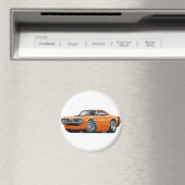 1970ビーすごいオレンジブラックカー マグネット (インサイチュ (食洗機))