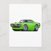 1970ビーすごいライムブラックCスクープストライプフード ポストカード (正面)