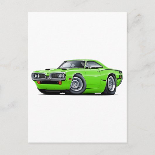 1970ビーすごいライムブラックCスクープストライプフード ポストカード (正面)