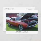 1970プリマス'クダ ポストカード (正面/裏面)