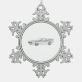 1970プリマスバラクーダ スノーフレークピューターオーナメント (正面)