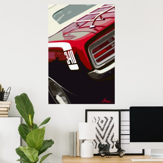 1970プリマスCuda 340 ポスター (ホームオフィス)