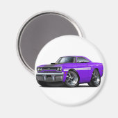 1970プリマスGTXパープルホワイトカー マグネット (正面/裏面)
