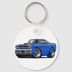 1970プリマスGTXブルーブラックカー キーホルダー