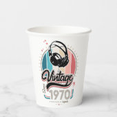 1970ヘッドフォン以降のヴィンテージ 紙コップ (裏面)