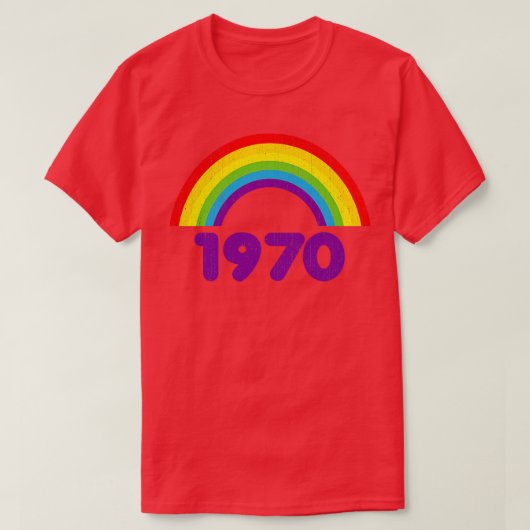 1970レインボー Tシャツ (デザイン正面)