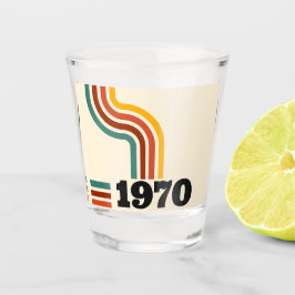 1970レトロヴィンテージポスター誕生日または懇親会 ショットグラス