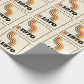 1970レトロヴィンテージポスター誕生日または懇親会 ラッピングペーパー (角)