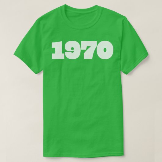 1970レトロ年タイポグラフィ Tシャツ (デザイン正面)