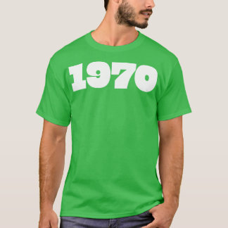1970レトロ年タイポグラフィ Tシャツ